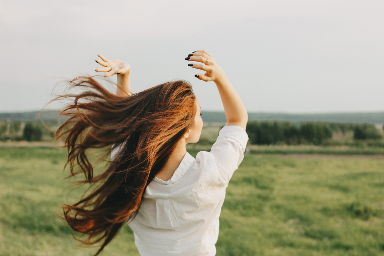 Women with Long Hair and Strong Nails